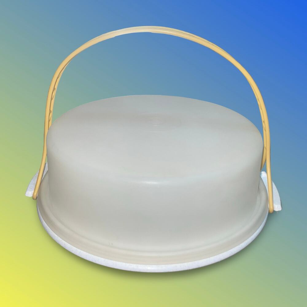 Tupperware Pie Cake Keeper Taker Carrier Speckled Base 719 720 10" Vintage Retro